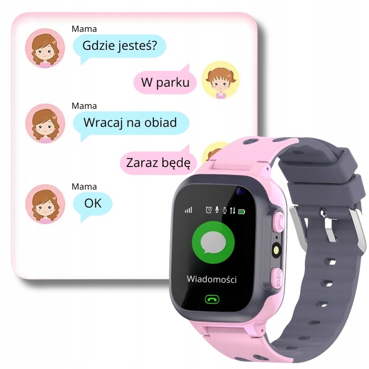 SMARTWATCH ZEGAREK DLA DZIECI MENU PL SIM APARAT GRY ODTWARZACZ MUZYKI 2024