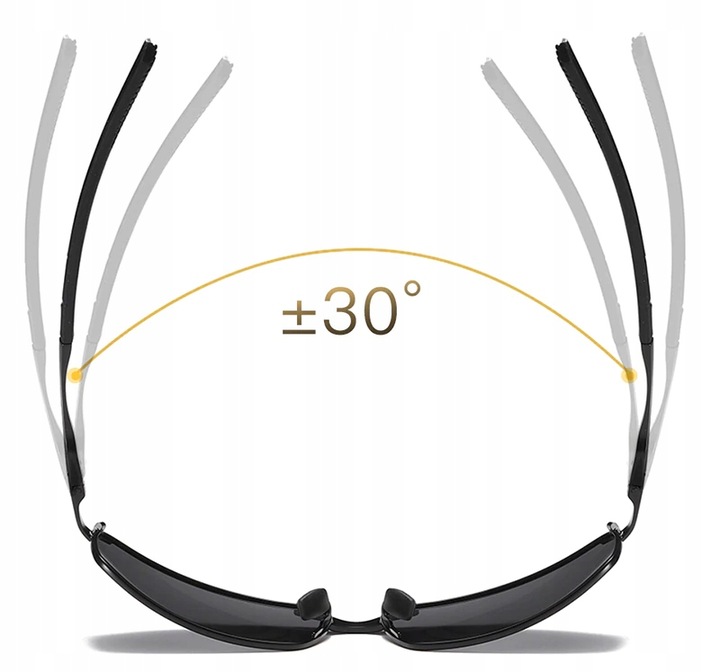 ALUMINIOWE MĘSKIE OKULARY POLARYZACYJNE CZARNE 559