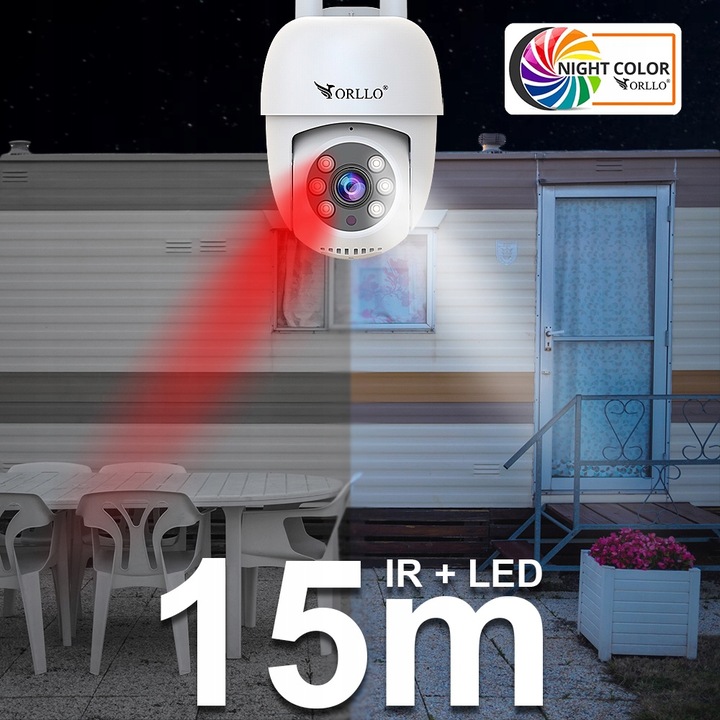 Kamera IP WiFi Zewnętrzna Obrotowa Bezprzewodowa 4Mpx ORLLO TZ2 PRO +GRATIS