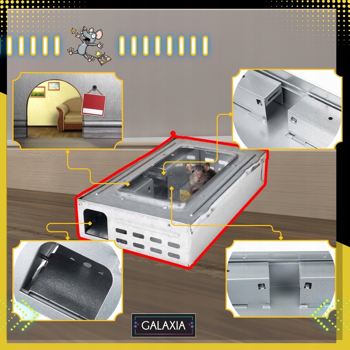 ŻYWOŁAPKA NA MYSZY Pułapka Łapka Na Szczury Pułapki Łapki HUMANITARNA