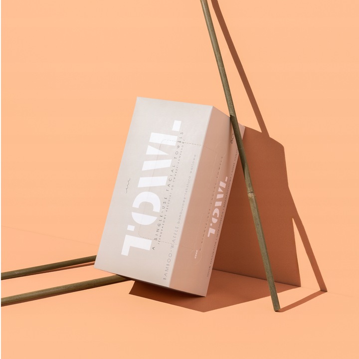 BAMBUSOWE JEDNORAZOWE RĘCZNIKI DO TWARZY 80 szt. - TOWL BAMBOO