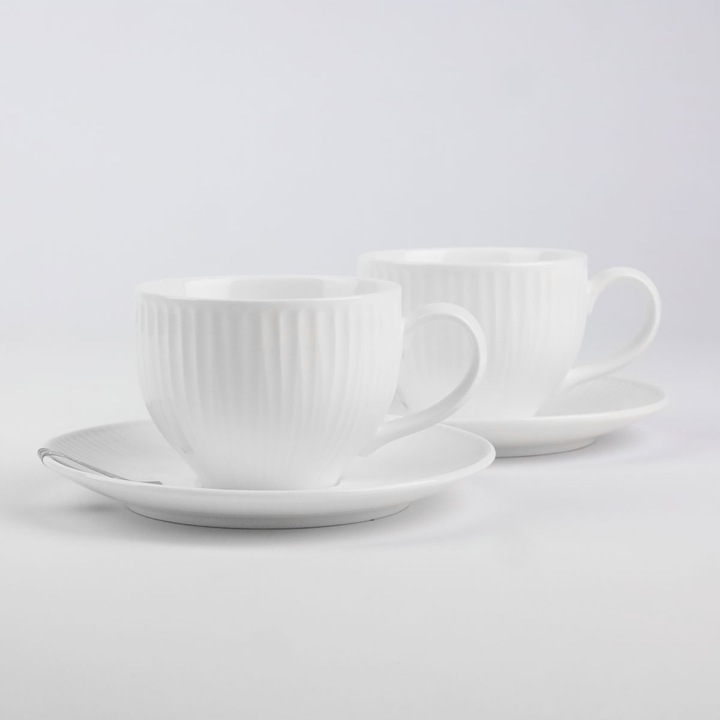 KOMPLET PORCELANOWYCH FILIŻANEK ZEOLIA 250ML 2SZT DO KAWY HERBATY