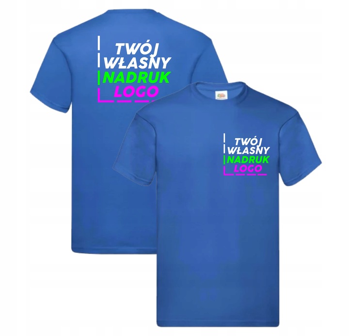 Koszulka z własnym nadrukiem PRZÓD_TYŁ Logo/napis