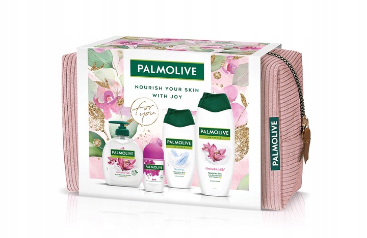 Palmolive Orchidea zestaw świąteczny (kosmetyczka+4 produkty pielęgnacyjne)
