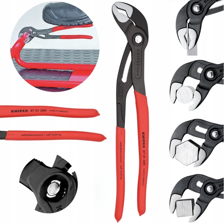 KNIPEX 87 01 300 Cobra szczypce nastawne do rur