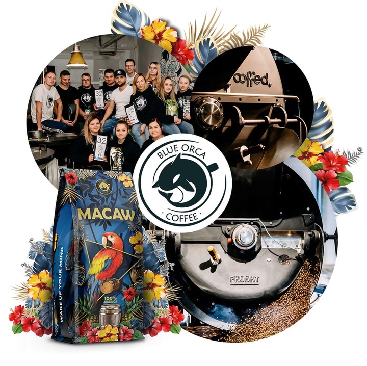 Kawa ziarnista 1kg x2 ŚWIEŻO PALONA Cubana + Macaw ARABICA 100% +