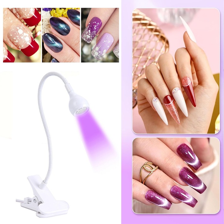 Lampka UV LED do górnych form 5W biała. Mini lampka UV zasilana USB.