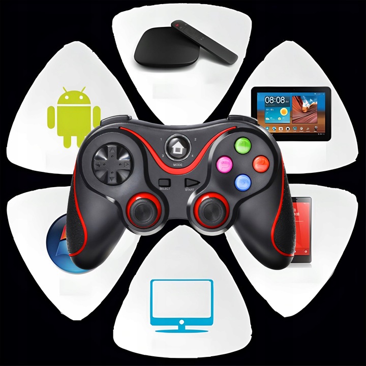 BEZPRZEWODOWY GAMEPAD PAD DO TELEFONU ANDROID PC iOS KONTROLER Z UCHWYTEM