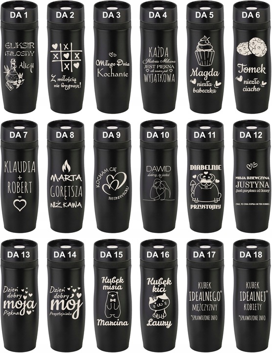 KUBEK TERMICZNY Z GRAWEREM Grawer PREZENT