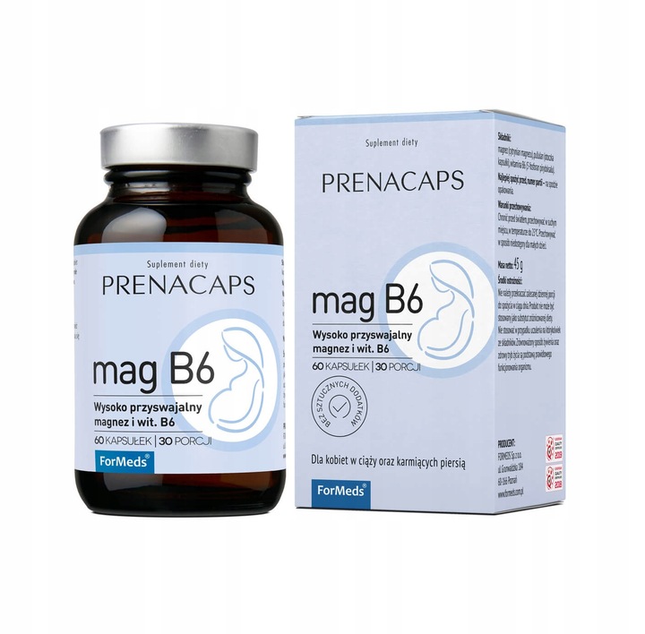 ForMeds PRENACAPS Mag B6 Magnez + P-5-P 60k Ciąża