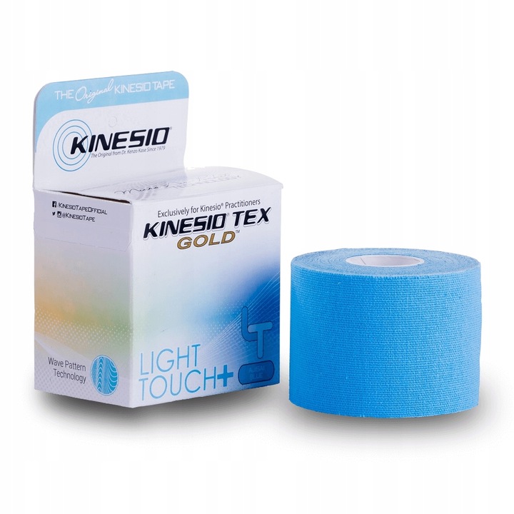 Kinesio Tex Gold Light Touch+ hipoalergiczna do wrażliwej skóry 5 cm x 5 m