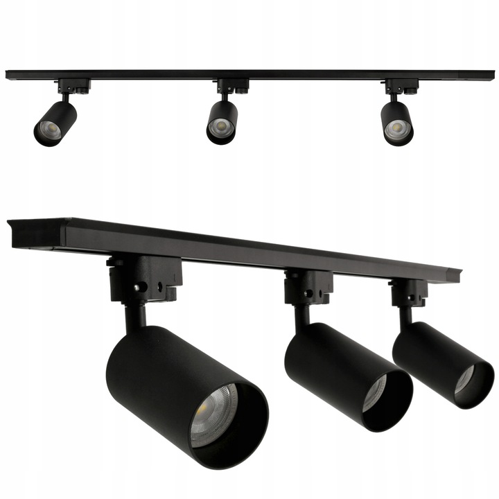 Szynoprzewód LED 3x reflektor GU10 szyna track 1m Oświetlenie Na Szynę