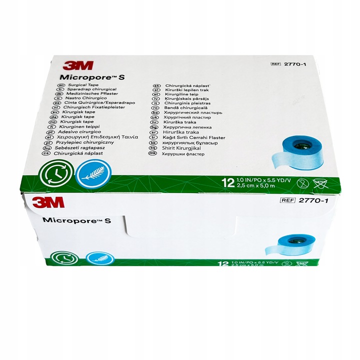 taśma silikonowa do rzęs 3M nieuczulająca 2,5cmx5m Micropore S