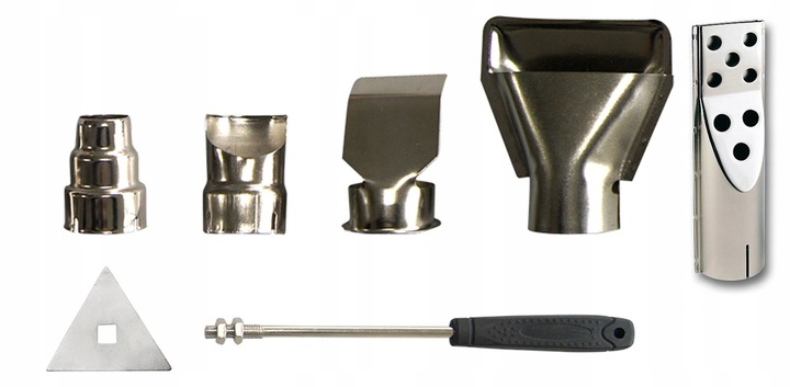 Opalarka 2000 W 600 C 2 Biegi Płynna Regulacja LCD Mocna + 6 Końcówek