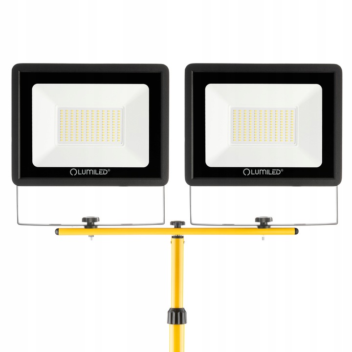 Naświetlacz Halogen LED Lampa 2x 100W + Statyw + Przewód Zasilający
