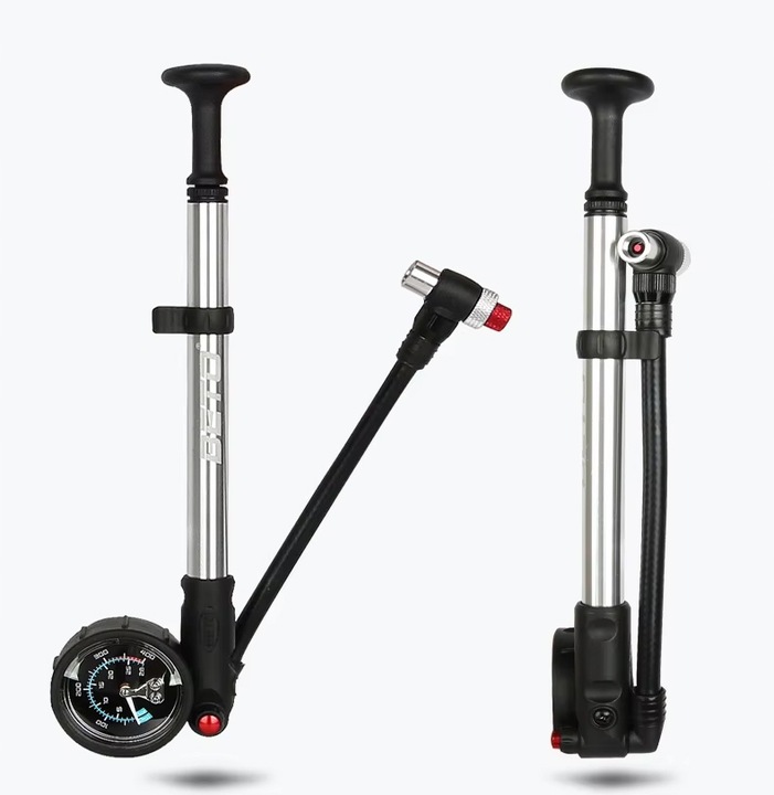POMPKA RĘCZNA DO AMORTYZATORÓW 300PSI ALUMINIOWA + UCHWYT MANOMETR DAMPERÓW