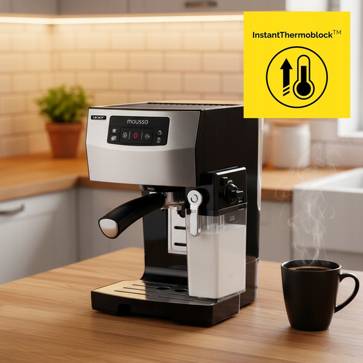 Ekspres do kawy Ciśnieniowy Automatyczny Yoer INOX 20bar + Spieniacz