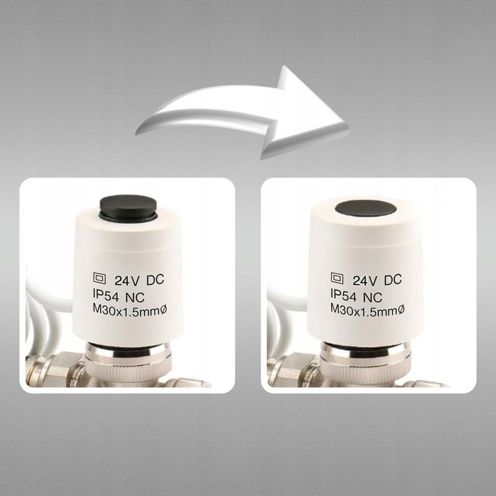 SIŁOWNIK TERMOELEKTRYCZNY DO ROZDZIELACZA ZAWORU M30 x 1.5 24V DC 2