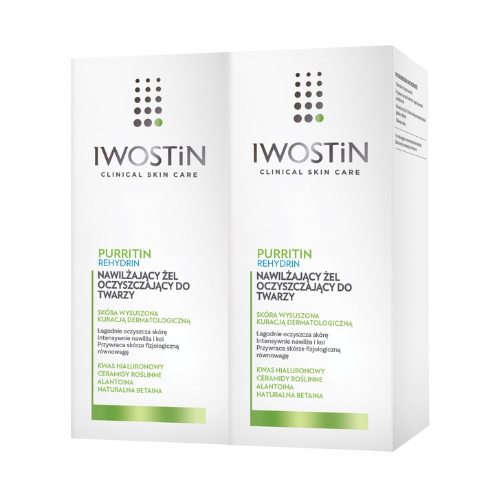 Iwostin Purritin Nawilżający Żel Do Mycia 150 ml x2