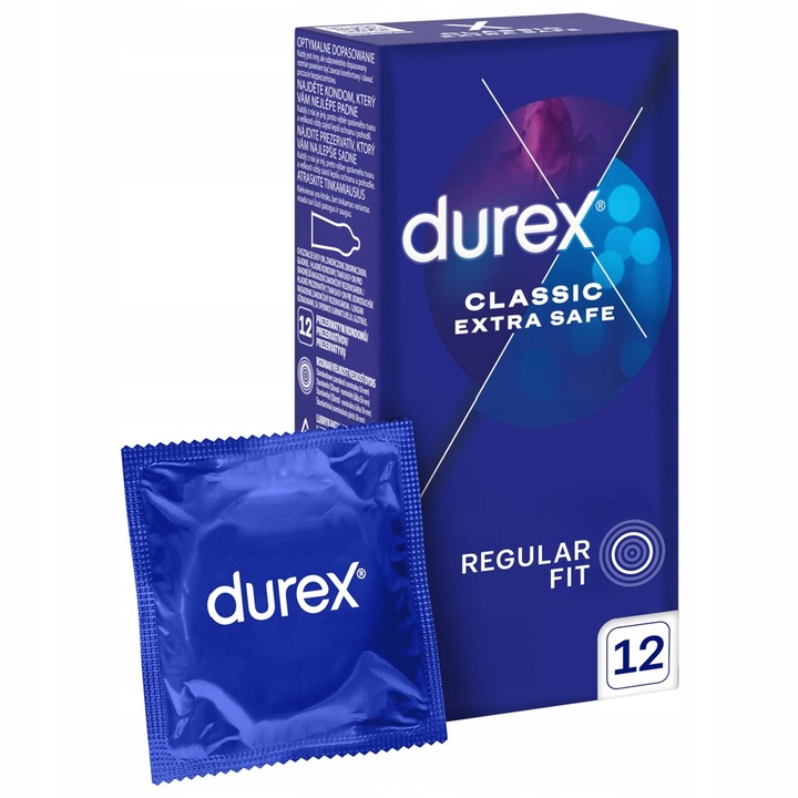 Prezerwatywy Durex EXTRA SAFE grubsze bezpieczne 12szt nawilżane