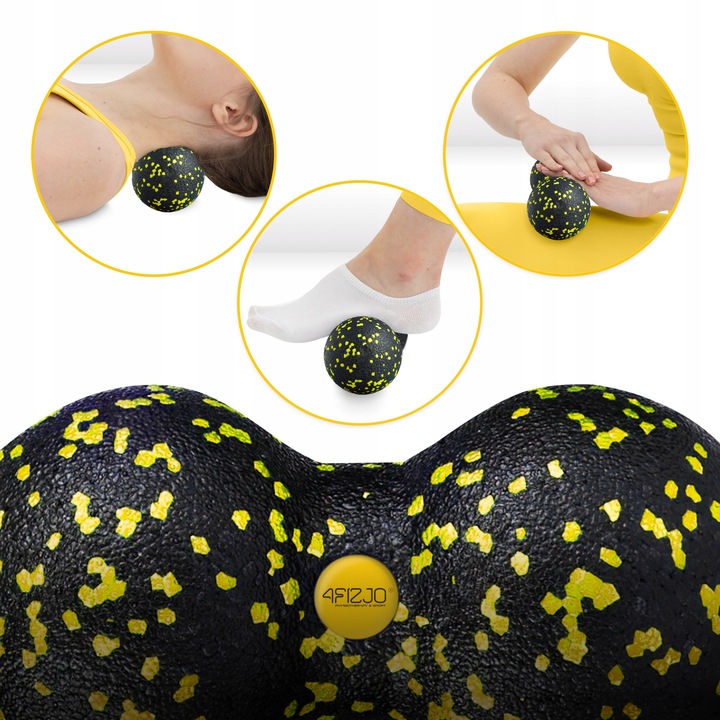 ROLLER WAŁEK PIŁKA PIŁECZKA ZESTAW EPP GŁADKI TWARDY DO MASAŻU DUOBALL