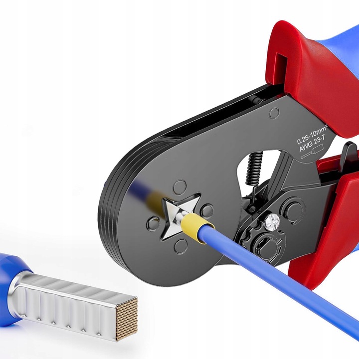 MOCNA Zaciskarka Praska do KONEKTORÓW Końcówek Kabli PRZEWODÓW +500 Tulejek