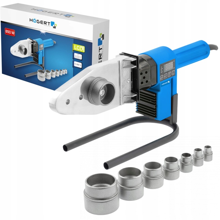 HOGERT ZGRZEWARKA DO RUR PP PCV TERMOSTATEM LCD16-63mm 850W 7 el 16-63mm