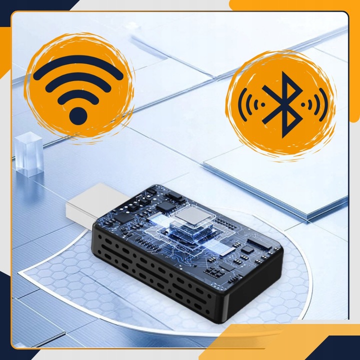 MINI ADAPTER ANDROID AUTO BEZPRZEWODOWY CARPLAY WIFI BLUETOOTH + USB C