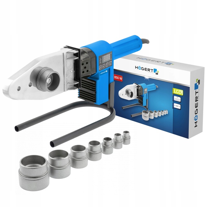 HOGERT ZGRZEWARKA DO RUR PP PCV TERMOSTATEM LCD16-63mm 850W 7 el 16-63mm