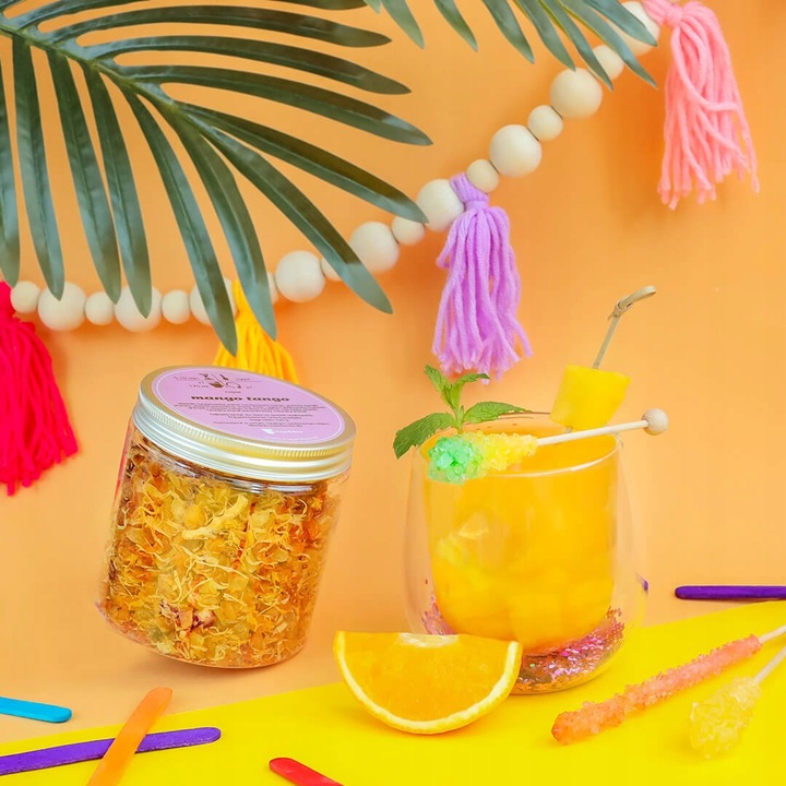 Najlepsza sypana herbata owocowa MANGO TANGO kawałki pomarańczy ananas 220g