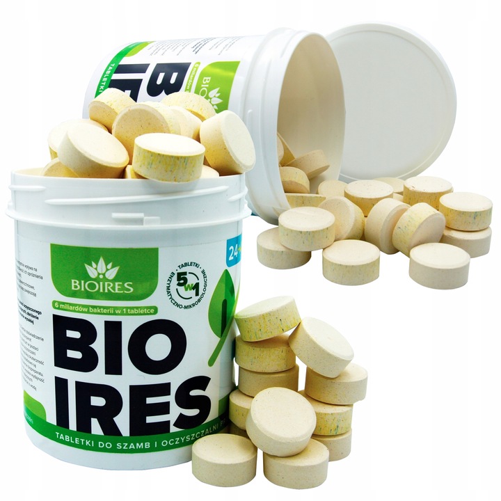 TABLETKI BAKTERIE DO SZAMBA OCZYSZCZALNI BIOIRES TABS PREPARAT NA ROK