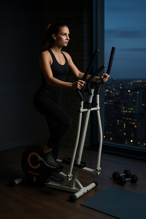 TRENAŻER ELIPTYCZNY TRENINGOWY ORBI TREK MAGNETYCZNY do 140kg Riwall RO-01