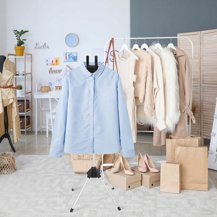 PODRĘCZNY STOJAK NA PAROWNICĘ DO UBRAŃ REGULOWANE AKCESORIA WIESZAK NA