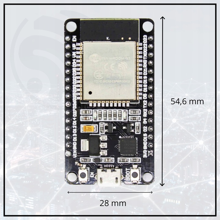 Esp32 DevKit ESP-Wroom-32 V1 MicroUsb Moduł Zgodny Z Arduino Wifi Bluetooth