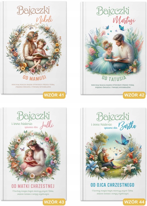 BAJKI dla dzieci Prezent na Dzień Dziecka Roczek Pamiątka Chrztu Z IMIENIEM