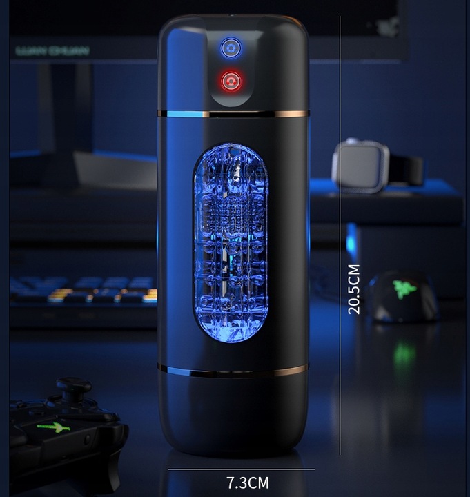 AUTOMATYCZNY MASTURBATOR MĘSKI Z EFEKTEM SSANIA ,10 WIBRACJI ZE