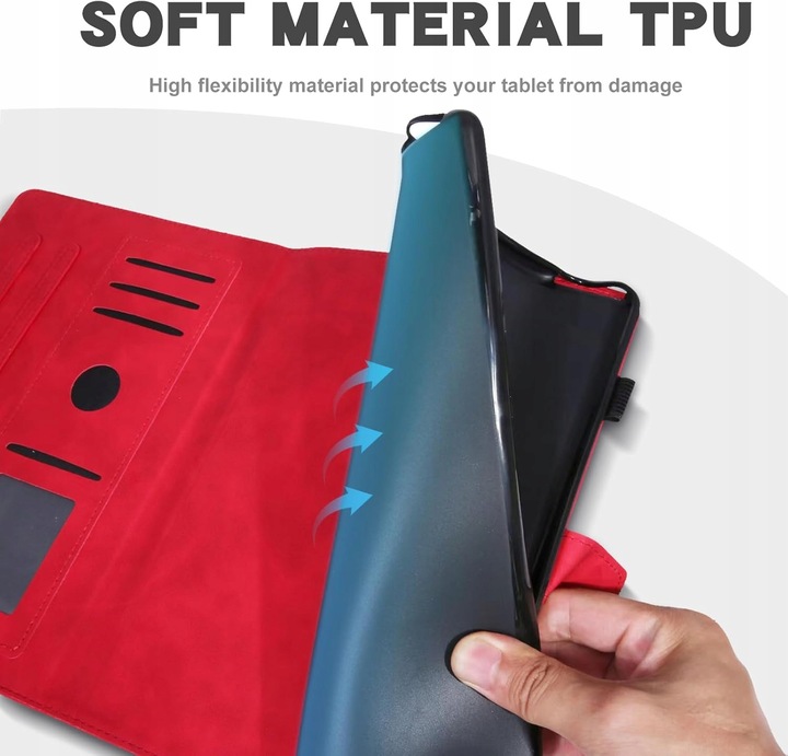 Etui pokrowiec do Apple iPad 9.7" 5 ,6 generacja kolor czerwony