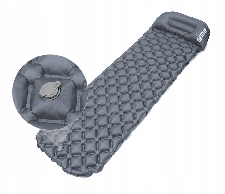 MATERAC TURYSTYCZNY TREKKINGOWY BESTIF DMUCHANY MATA ULTRALEKKI POKROWIEC