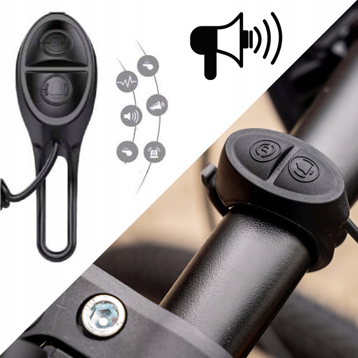 LAMPKA ROWEROWA AKUMULATOROWA LICZNIK KLAKSON PRZÓD TYŁ NA ROWER KABEL USB