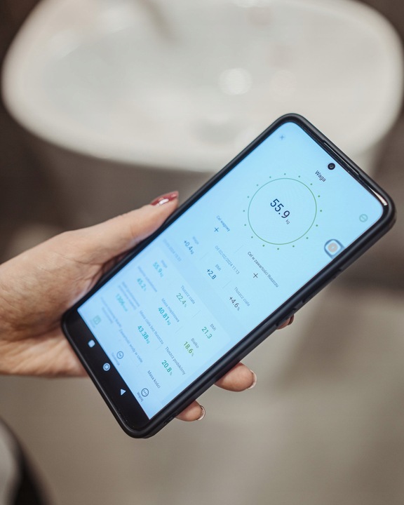 Waga Łazienkowa Analityczna Sportowa 13 Parametrów LCD ANDROID iOS