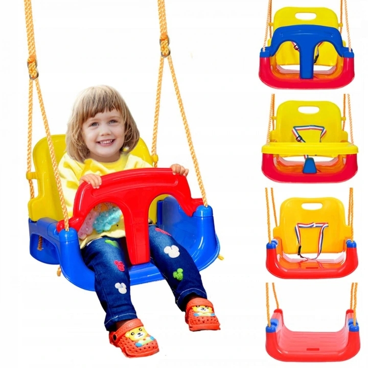 4w1 huśtawka kubełkowa modułowa dla dzieci pasy ogrodowa do pokoju 6m-7lat