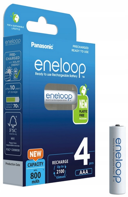 4x AKUMULATORKI BATERIE ENELOOP R03/AAA 800 mAh BL
