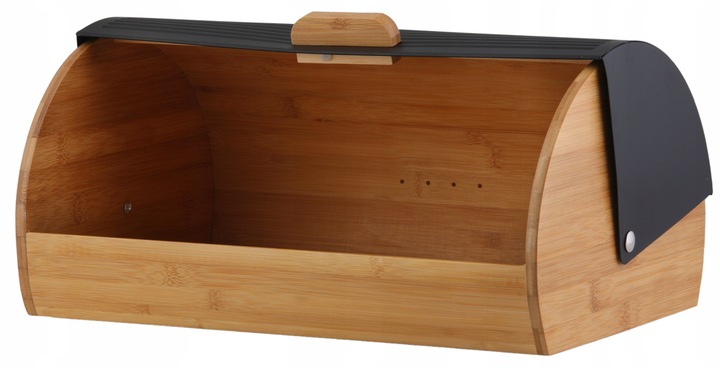 CHLEBAK POJEMNIK NA CHLEB PIECZYWO CZARNY DUŻY BAMBUSOWY