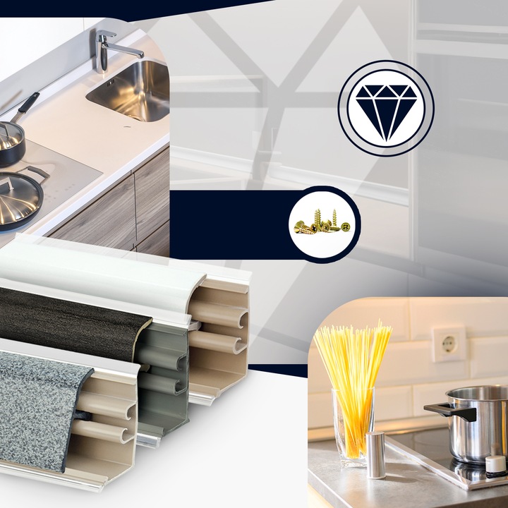 Listwa Przyblatowa Kuchenna do Blatu Blatowa PCV MINI DĄB SONOMA 3mb