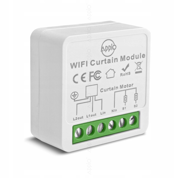 STEROWNIK DO ROLET DOPUSZKOWY PROCENTOWY MINI WYMIARY WIFI TUYA SMART