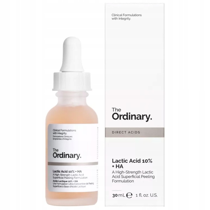 The Ordinary. DIRECT ACIDS Lactic Acid 10% + HA 30ml PEELING Z KWASEM URODA