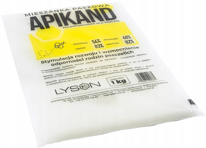 POKARM APIKAND czysty CIASTO dla pszczół 10x1 kg