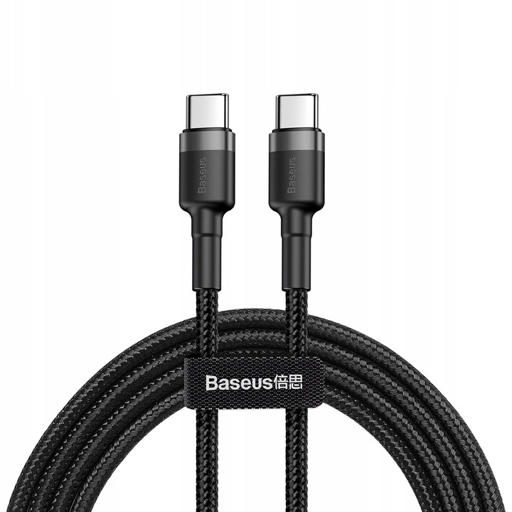 BASEUS MOCNY KABEL USB-C SZYBKIE ŁADOWANIE TYP-C TYPE-C PD 60W QC 3.0 2M
