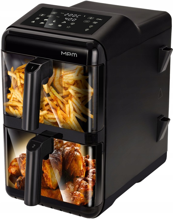 Frytkownica beztłuszczowa air fryer duża podwójna 12l MPM MFR-13