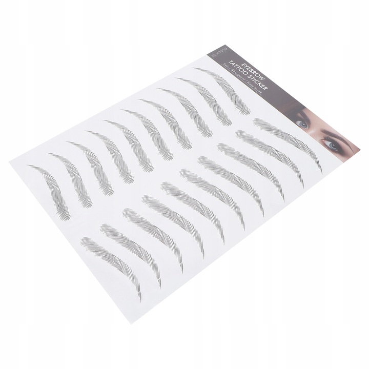 WODOODPORNE TATUAŻ NA BRWI NAKLEJKI 10 PAR CZARNE